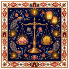 Тула: весы с лотосом и золотой монетой